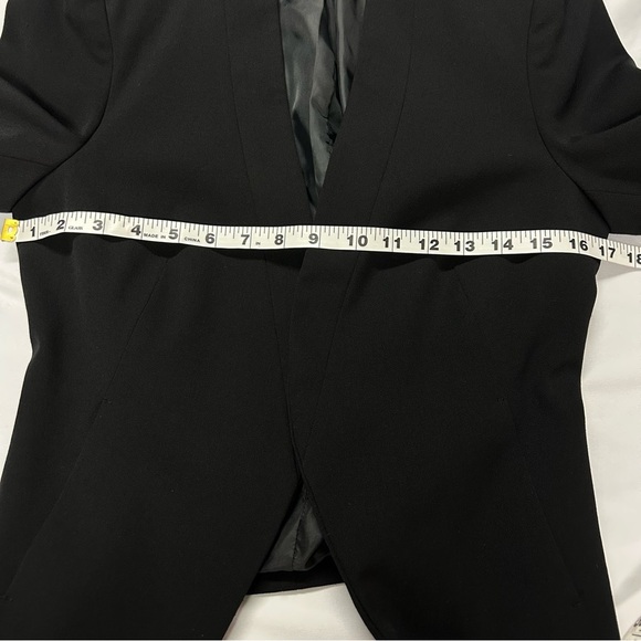 Apt 9 Womens Blazer Jacket Size 2 Open Front Pockets Classic Office Career Black - Picture 9 of 13